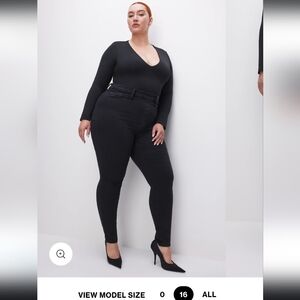 Good American POWER STRETCH PULL-ON SKINNY JEANS - 4XL - Black - Never Worn